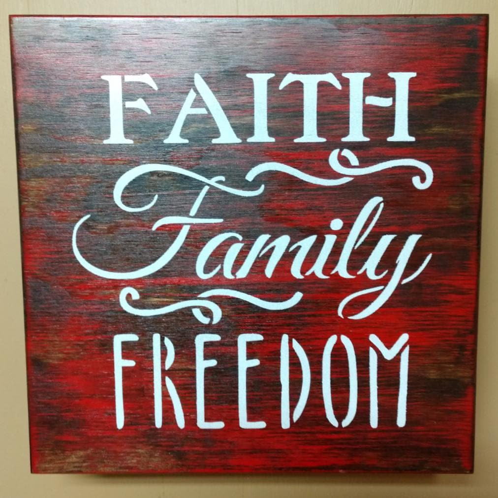 Liberty Home Concealment “Faith, Family, Freedom” Mini Concealment Wall Art Box