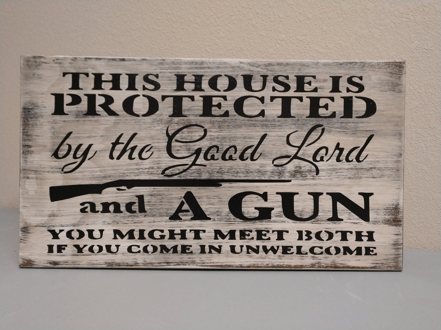 Liberty Home Concealment MINI "THIS HOUSE IS PROTECTED" GUN CONCEALMENT WALL ART