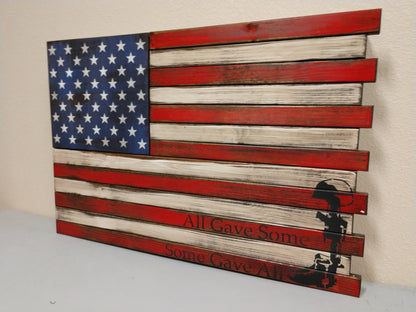 Liberty Home Concealment Large American Flag Gun Concealment Case with 2 Compartments