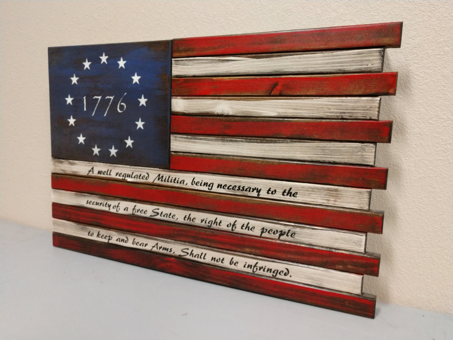 Liberty Home Concealment Large American Flag Gun Concealment Case with 2 Compartments