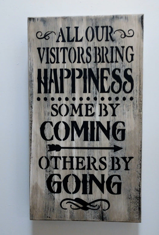 Liberty Home Concealment "VISITORS BRING HAPPINESS" MINI GUN CONCEALMENT WALL ART BOX