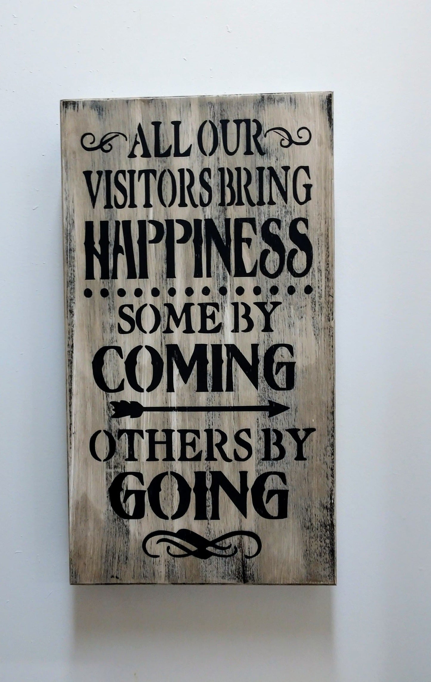 Liberty Home Concealment "VISITORS BRING HAPPINESS" MINI GUN CONCEALMENT WALL ART BOX