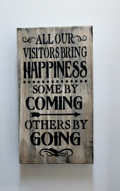 Liberty Home Concealment "VISITORS BRING HAPPINESS" MINI GUN CONCEALMENT WALL ART BOX