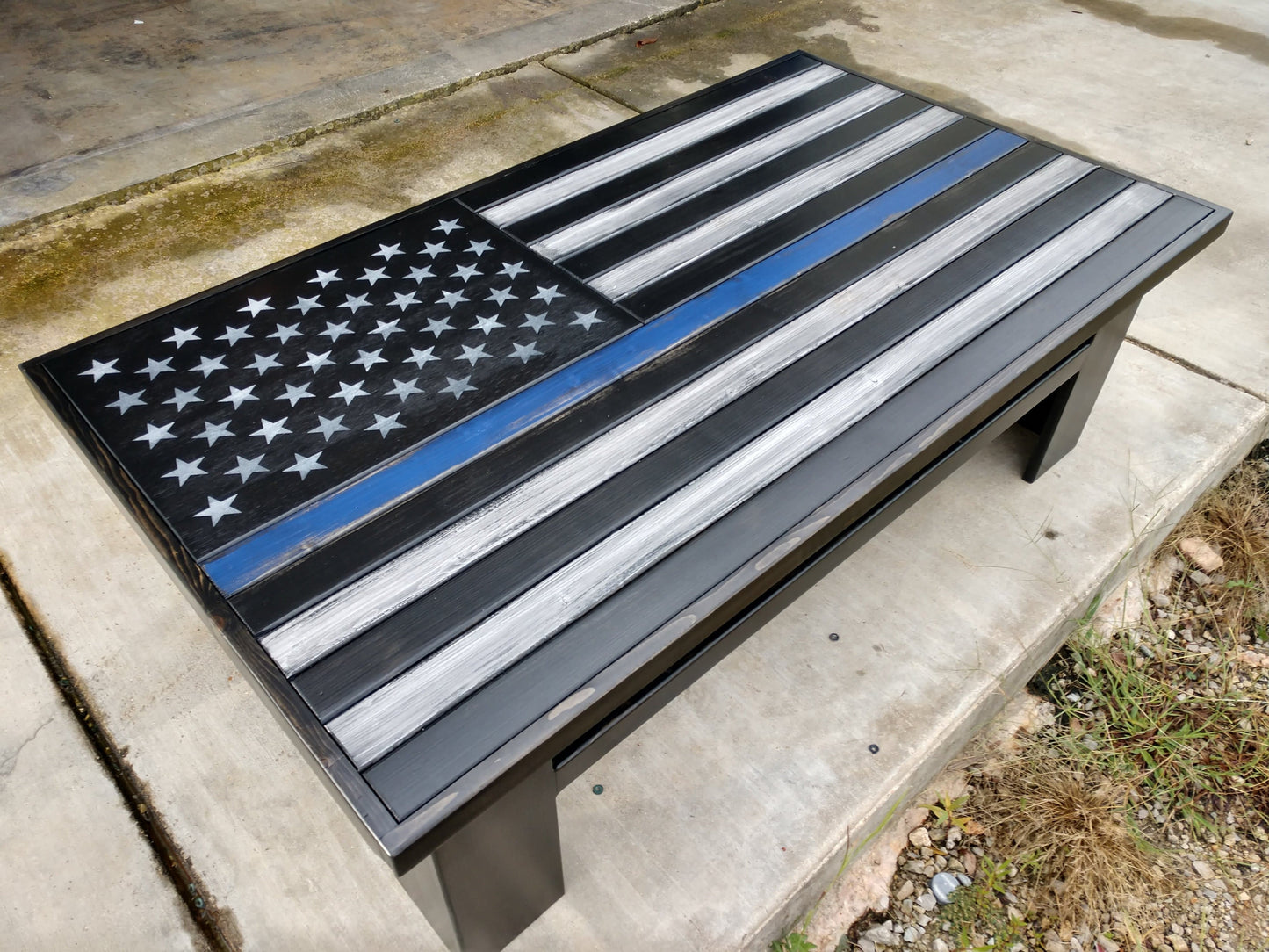 Liberty Home Concealment Rustic American Flag Gun Storage Coffee Table