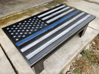 Liberty Home Concealment Rustic American Flag Gun Storage Coffee Table