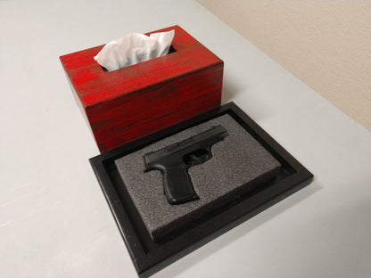 Liberty Home Concealment Wooden Gun Concealment Tissue Box