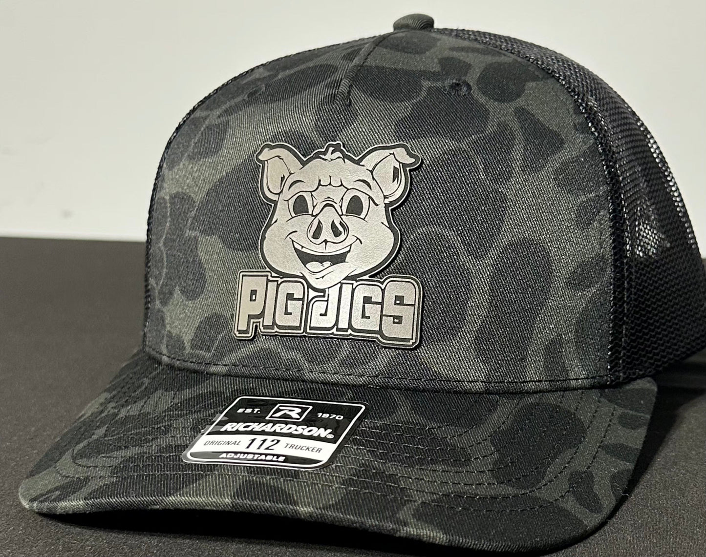 Pig Jigs  LEATHER PATCH HAT