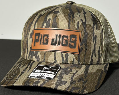 Pig Jigs  LEATHER PATCH HAT