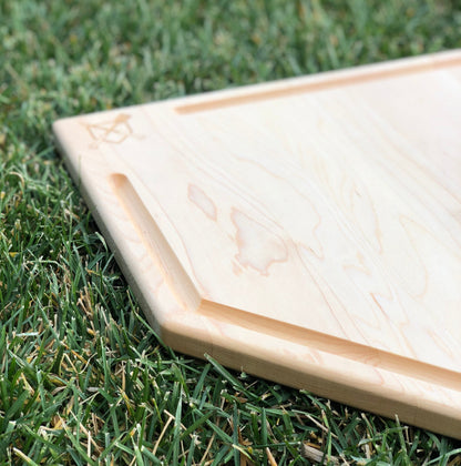 Baseball BBQ Full Size (17" x 17") Home Plate Cutting Board With Trough