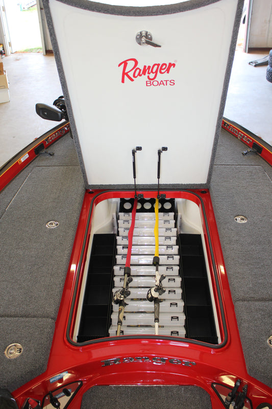 AMPD Marine NPDRANG0005 2015-2021 Ranger®  Z521C/L ANGLED FRONT DECK CENTER COMPARTMENT TACKLE STORAGE TRAY SYSTEM