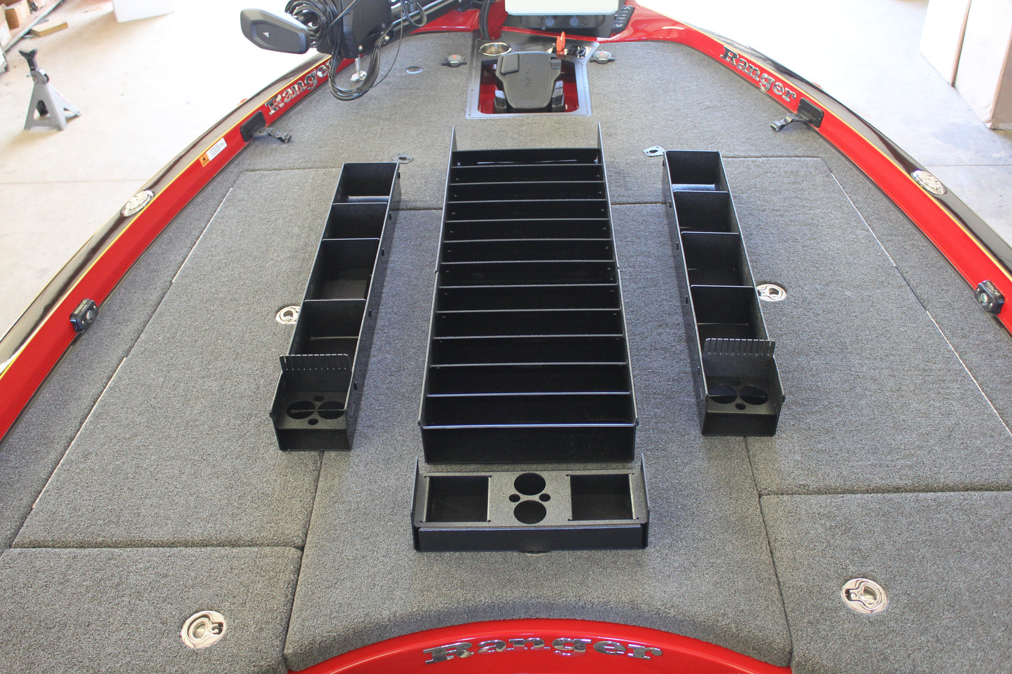 AMPD Marine NPDRANG0005 2015-2021 Ranger®  Z521C/L ANGLED FRONT DECK CENTER COMPARTMENT TACKLE STORAGE TRAY SYSTEM