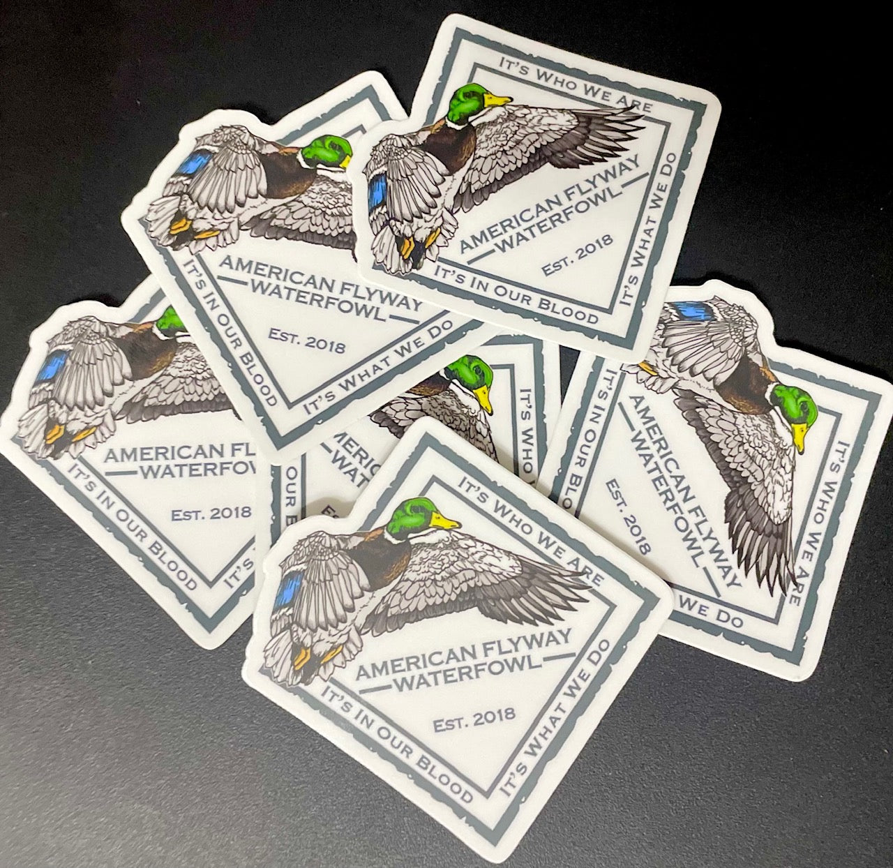 American Flyway Waterfowl Diamond Mallard Sticker