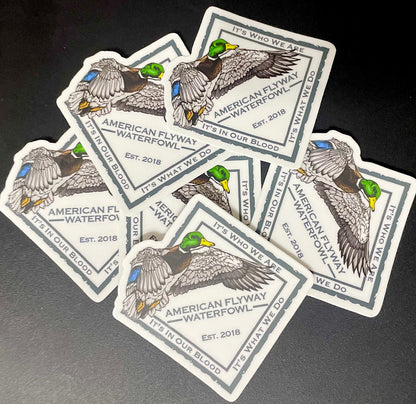 American Flyway Waterfowl Diamond Mallard Sticker