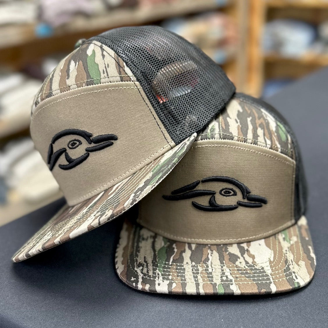 American Flyway Waterfowl Realtree Original 7 Panel Duck Logo Hat