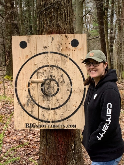 BIGshot Archery Wooden Axe Throwing Target with Bottle Opener