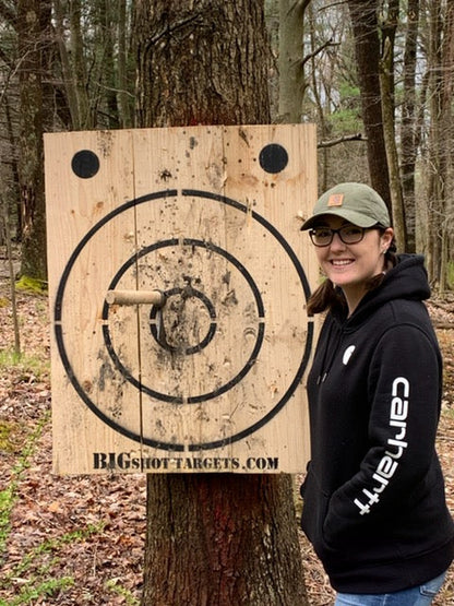 BIGshot Archery Wooden Axe Throwing Target with Bottle Opener