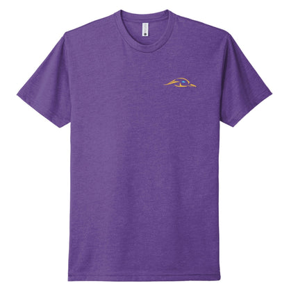 AF Waterfowl Purple Rush Tee Shirt w/ Solid Logo Distressed