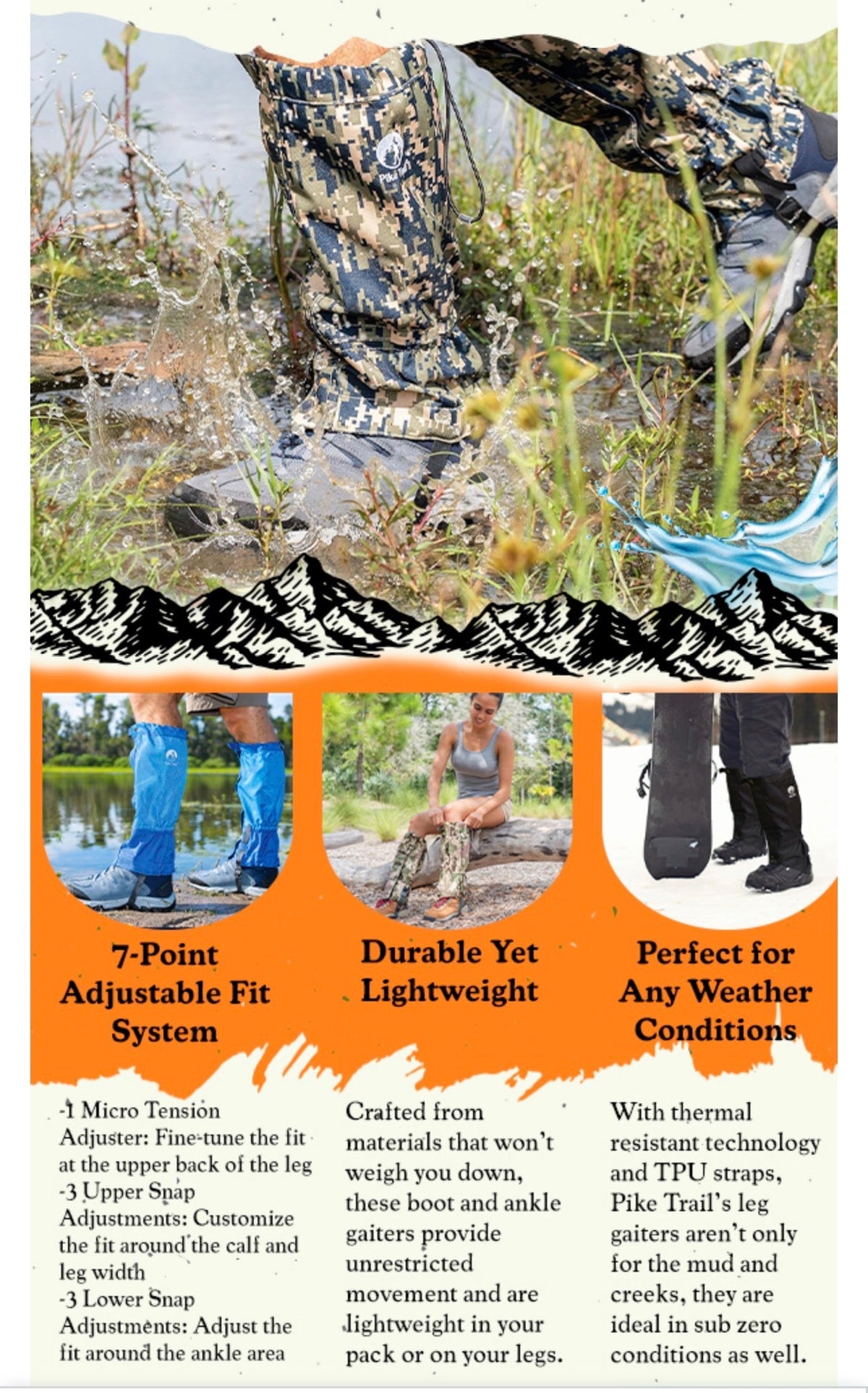 Pike Trail Leg Gaiters
