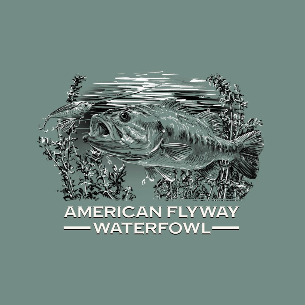 American Flyway Waterfowl Bass Fishing Light Green with Pocket