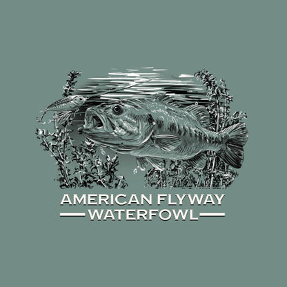 American Flyway Waterfowl Bass Fishing Light Green with Pocket