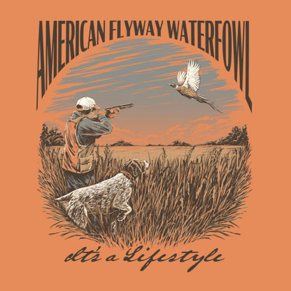 American Flyway Waterfowl Flying Pheasant Burnt Orange with Pocket