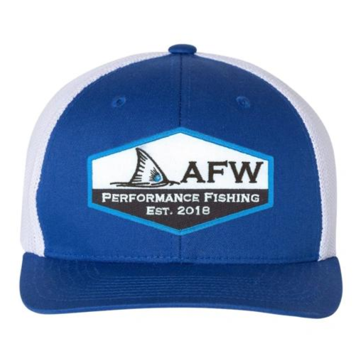 AF Waterfowl Fishing Patch Hat - Royal - White Flextfit