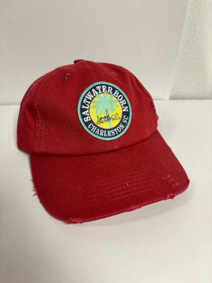 Saltwater Born Charleston, SC Vintage Distressed Hat