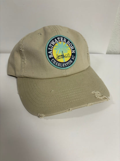 Saltwater Born Charleston, SC Vintage Distressed Hat