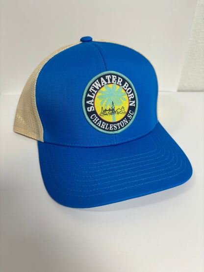 Saltwater Born Charleston, SC Structured Mesh Trucker Hat
