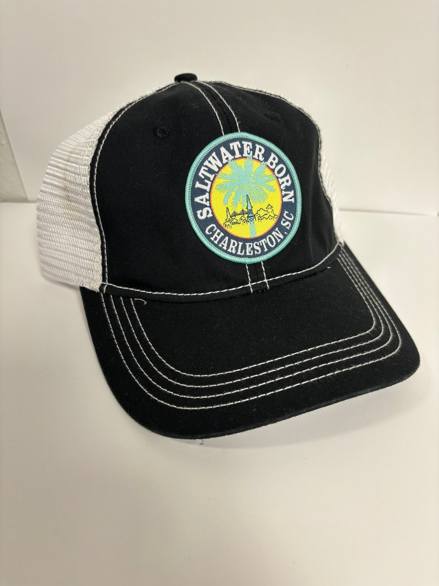 Saltwater Born Charleston, SC Vintage Trucker Mesh Hat