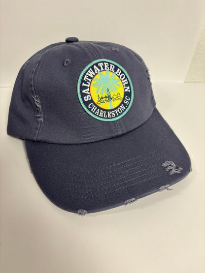 Saltwater Born Charleston, SC Vintage Distressed Hat