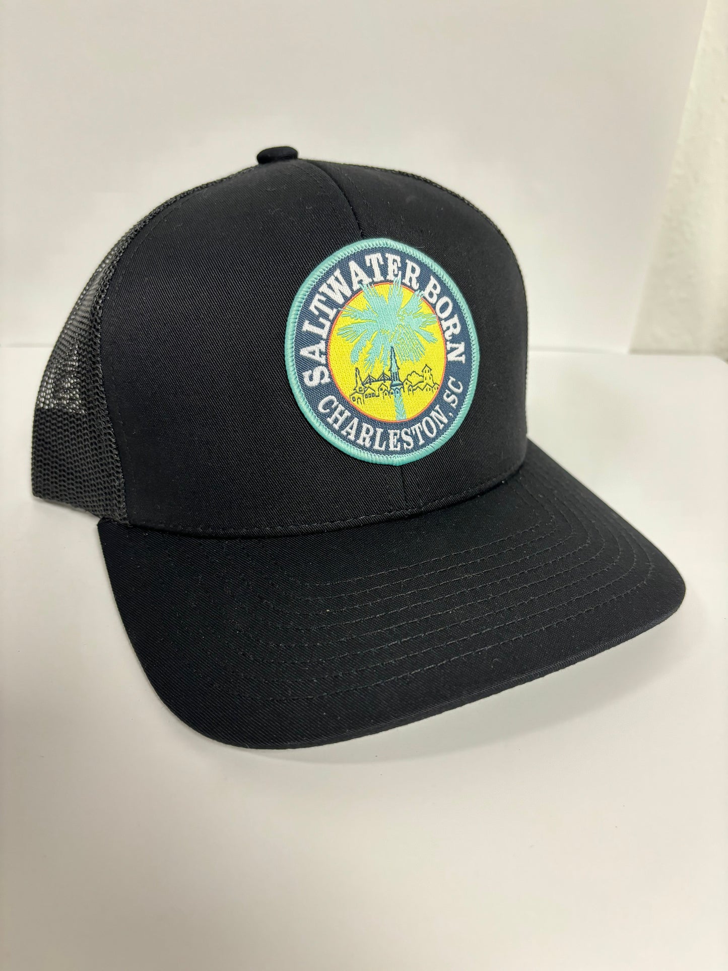 Saltwater Born Charleston, SC Structured Mesh Trucker Hat