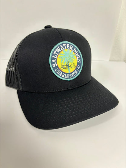 Saltwater Born Charleston, SC Structured Mesh Trucker Hat