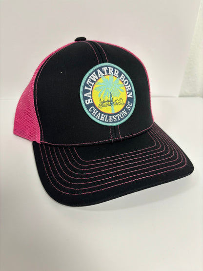 Saltwater Born Charleston, SC Structured Mesh Trucker Hat