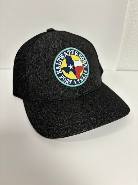 Saltwater Born Port A, TX Flexfit Hat