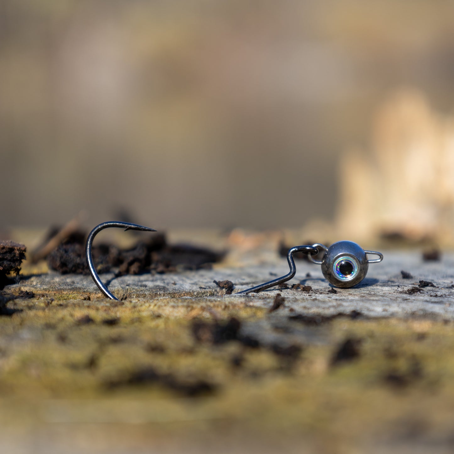 Reaction Tackle Free Swing Jig Head with Realistic Eye 5-Pack - Ideal for Ned Rig and Texas Rig - 97% Tungsten