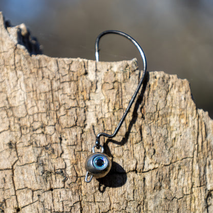 Reaction Tackle Free Swing Jig Head with Realistic Eye 5-Pack - Ideal for Ned Rig and Texas Rig - 97% Tungsten