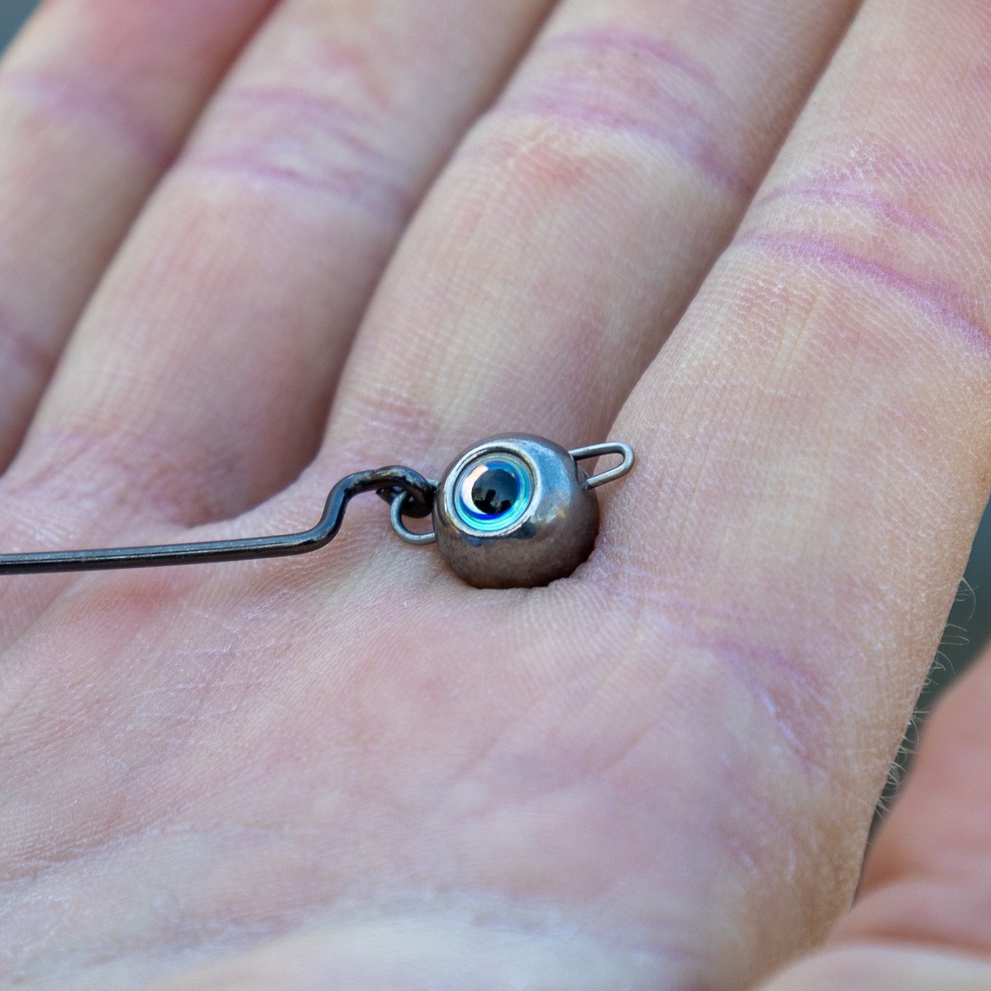 Reaction Tackle Free Swing Jig Head with Realistic Eye 5-Pack - Ideal for Ned Rig and Texas Rig - 97% Tungsten