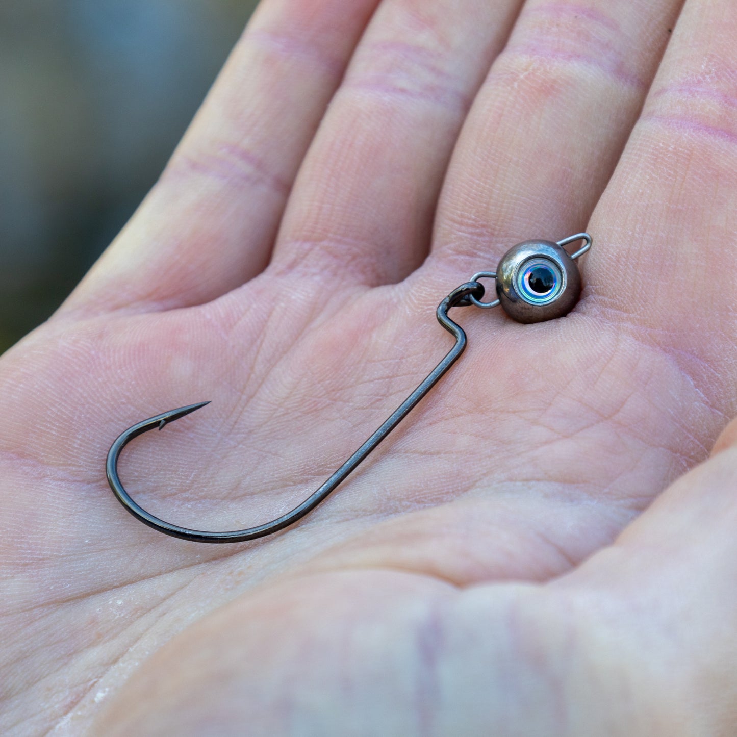 Reaction Tackle Free Swing Jig Head with Realistic Eye 5-Pack - Ideal for Ned Rig and Texas Rig - 97% Tungsten