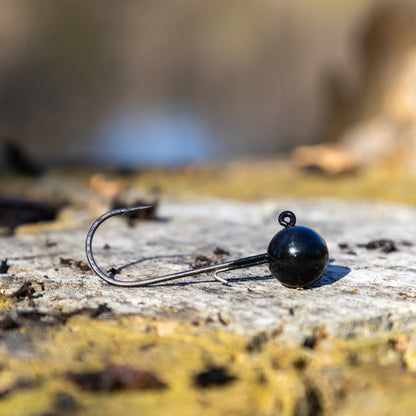 Reaction Tackle Ball Jigs (10-Pack) – Premium Round Jig Heads for Soft Plastics