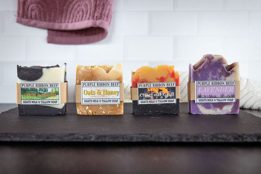 Purple Ribbon Beef Natural Tallow Bar Soap