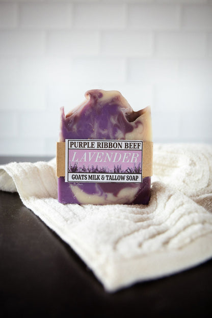 Purple Ribbon Beef Natural Tallow Bar Soap