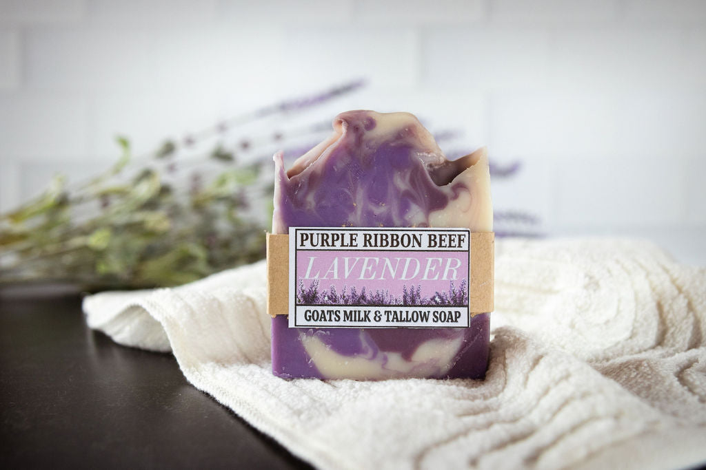 Purple Ribbon Beef Natural Tallow Bar Soap