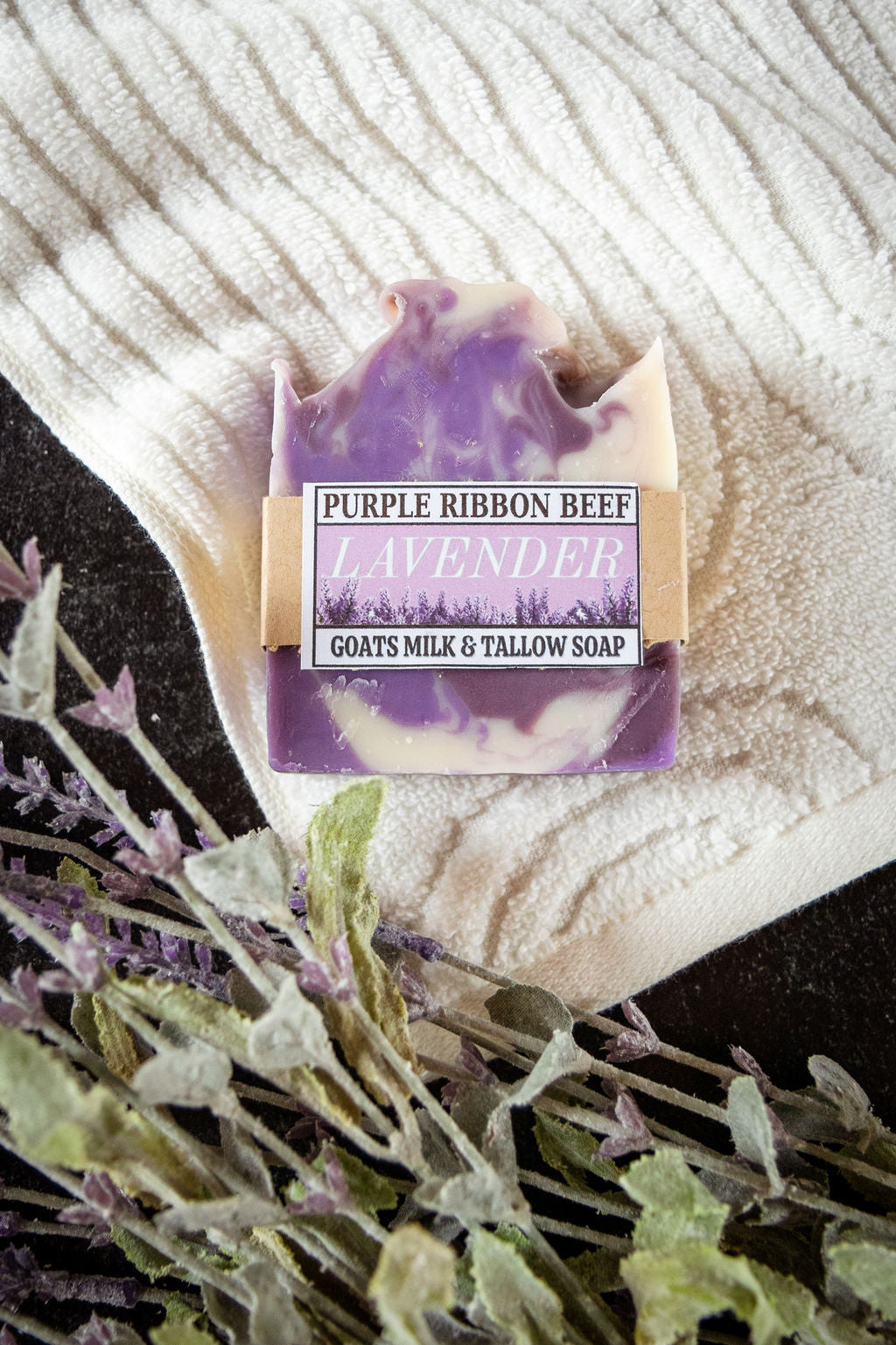 Purple Ribbon Beef Natural Tallow Bar Soap