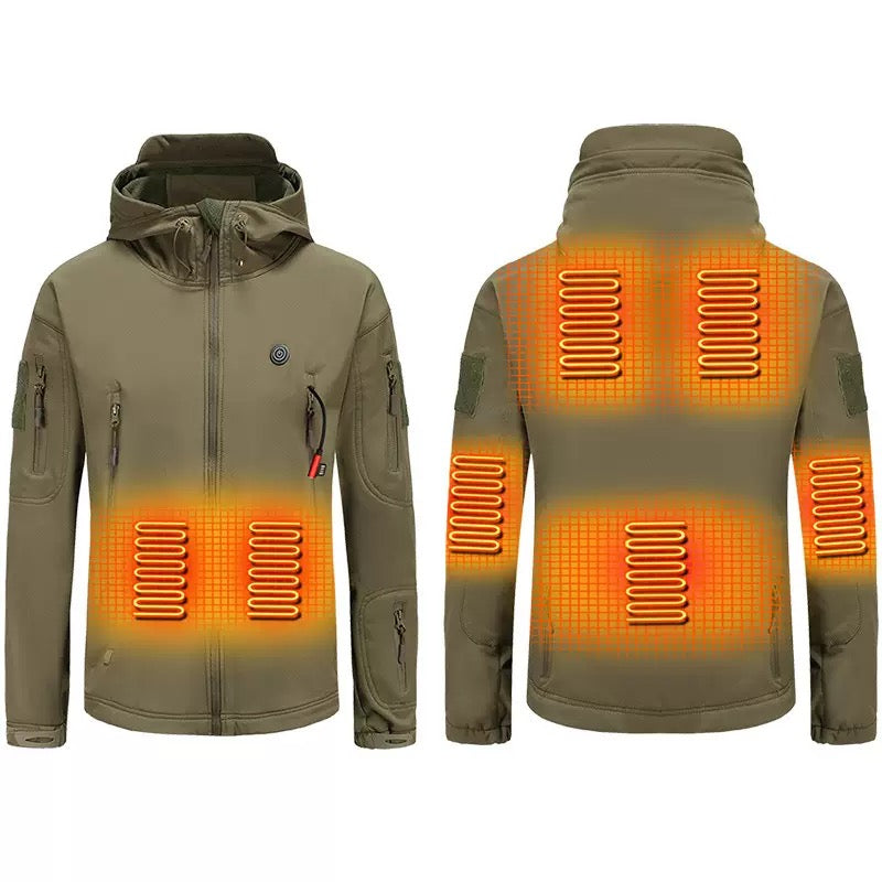 LITEGUEST Heated Camouflage Jacket  Waterproof Outdoor for Winter