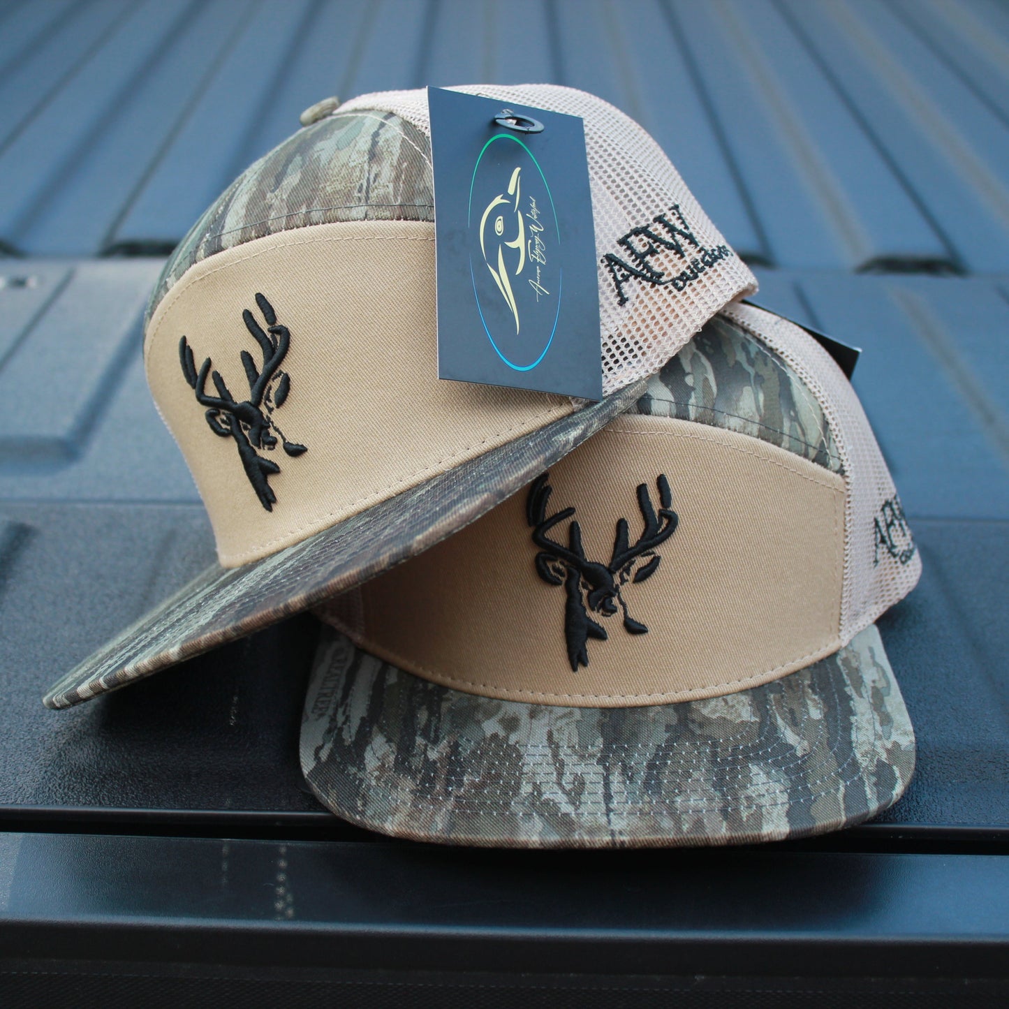 American Flyway Waterfowl Realtree Legacy Camo 7 Panel Buck Logo Hat