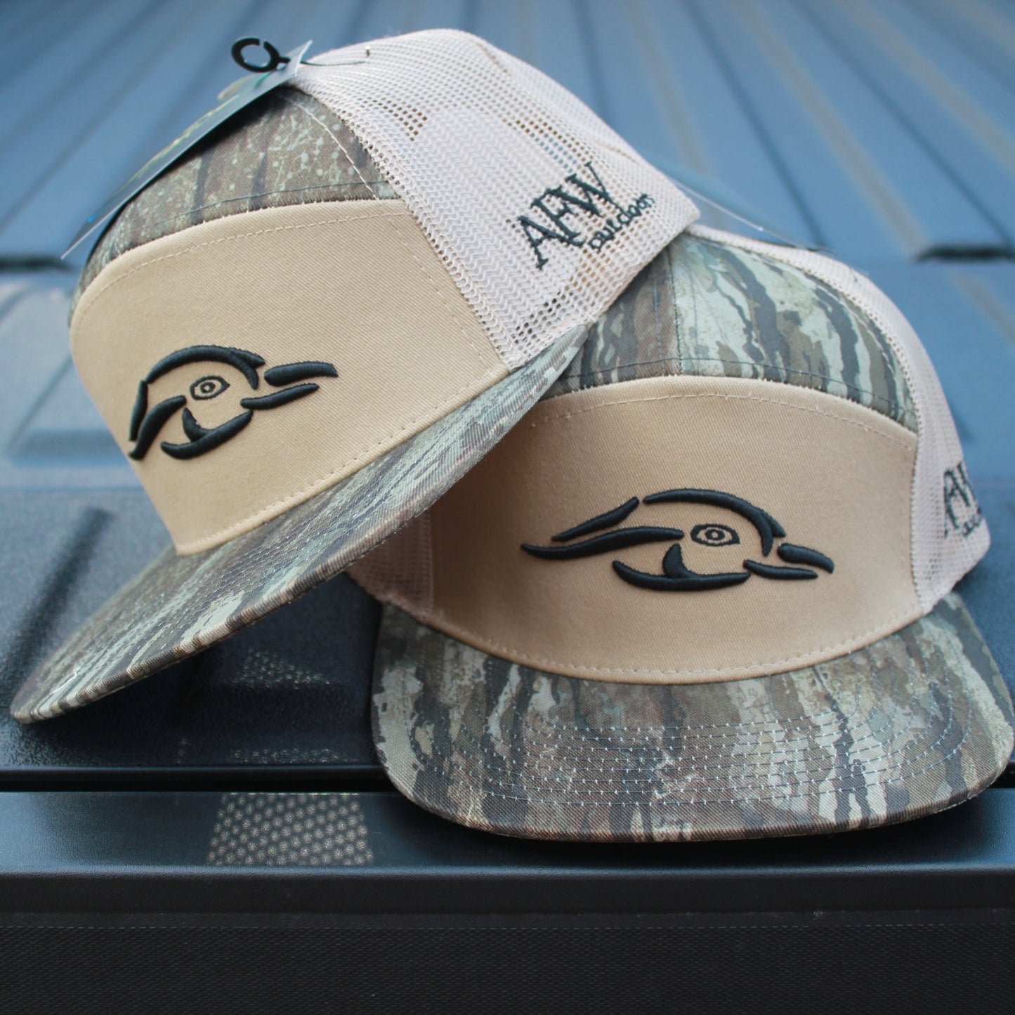 American Flyway Waterfowl Realtree Legacy Camo 7 Panel Duck Logo Hat