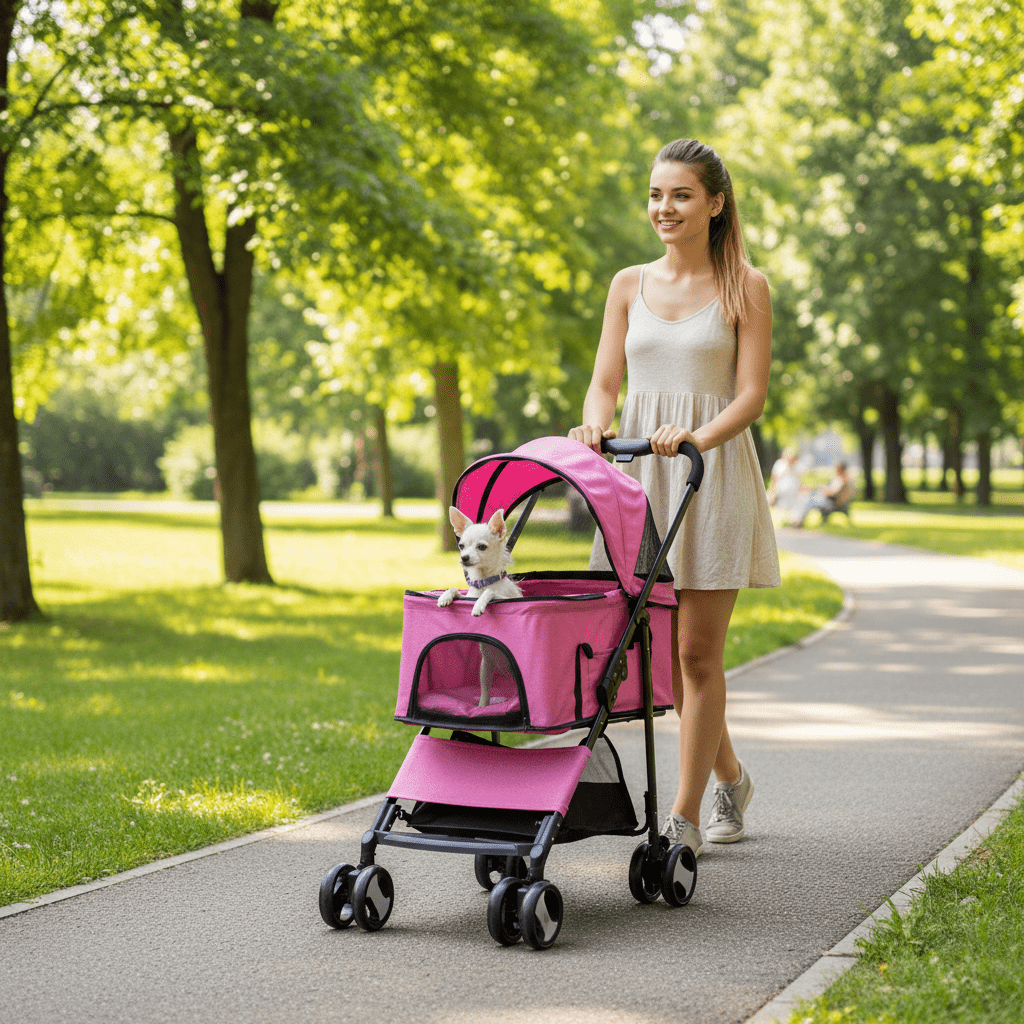 Dogline Executive Pet Stroller with a Removable Cradle
