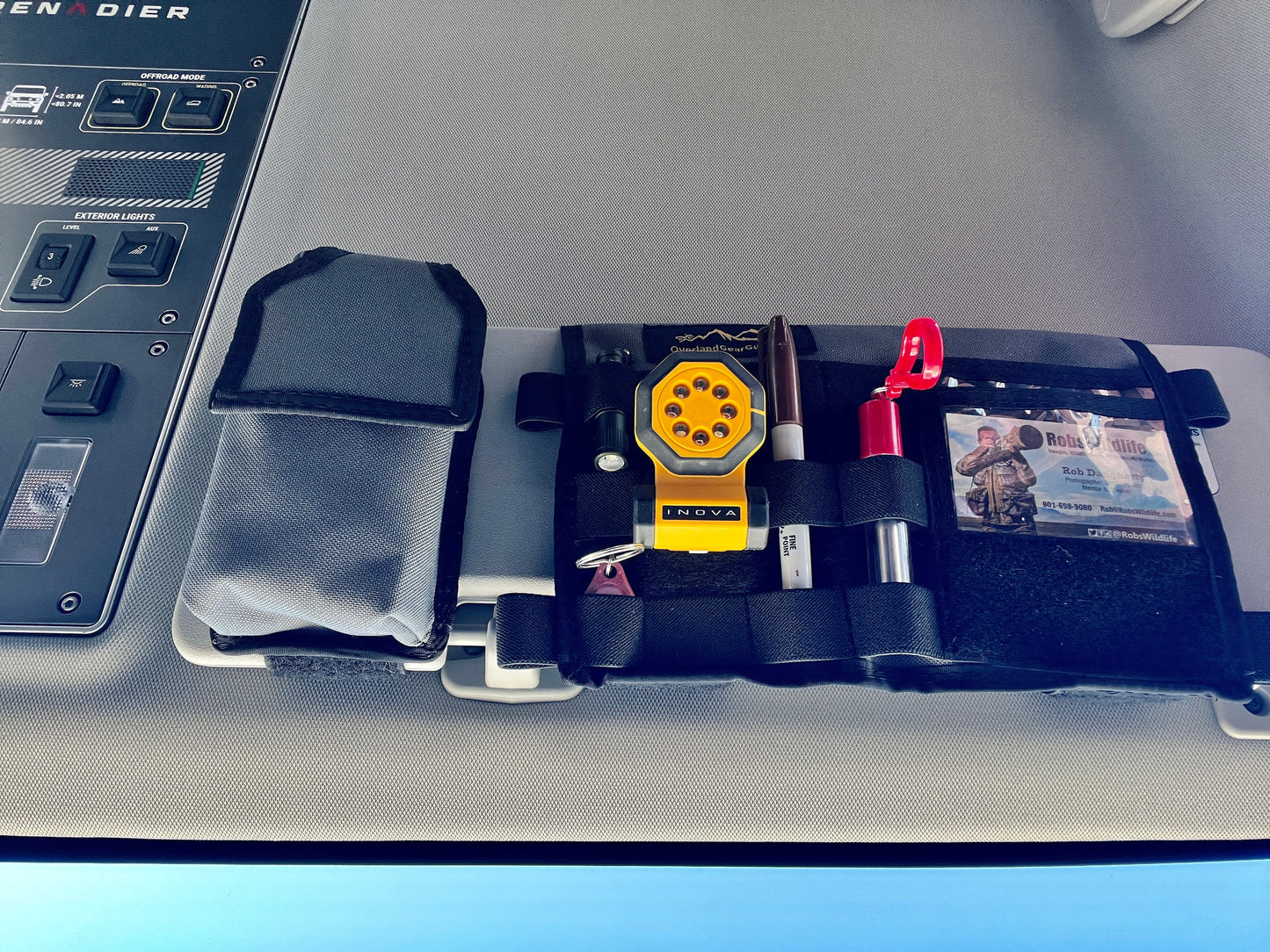 Overland Gear Guy Grenadier MOLLE Visor Organizer WITH MIRROR