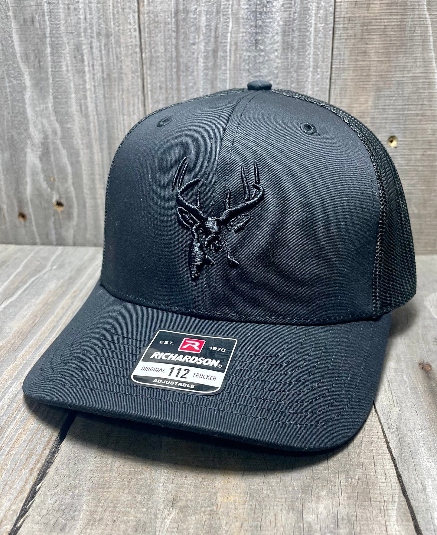 AF Waterfowl "The Ghost Buck" Black with Black 3D Logo and Black Mesh